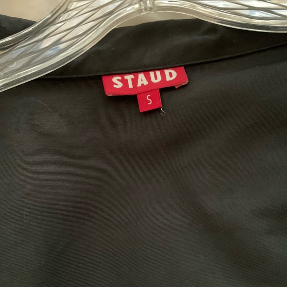 STAUD Black Long Sleeve Wrap Dress - Picture 2 of 3